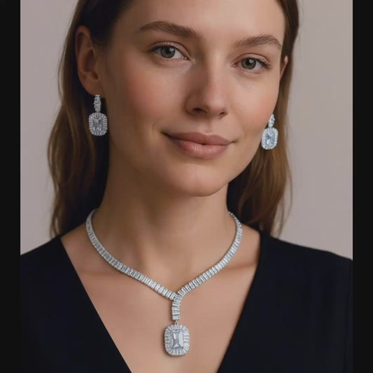 Regal Ice™ Luxury Tennis Necklace, Bracelet & Earring Set